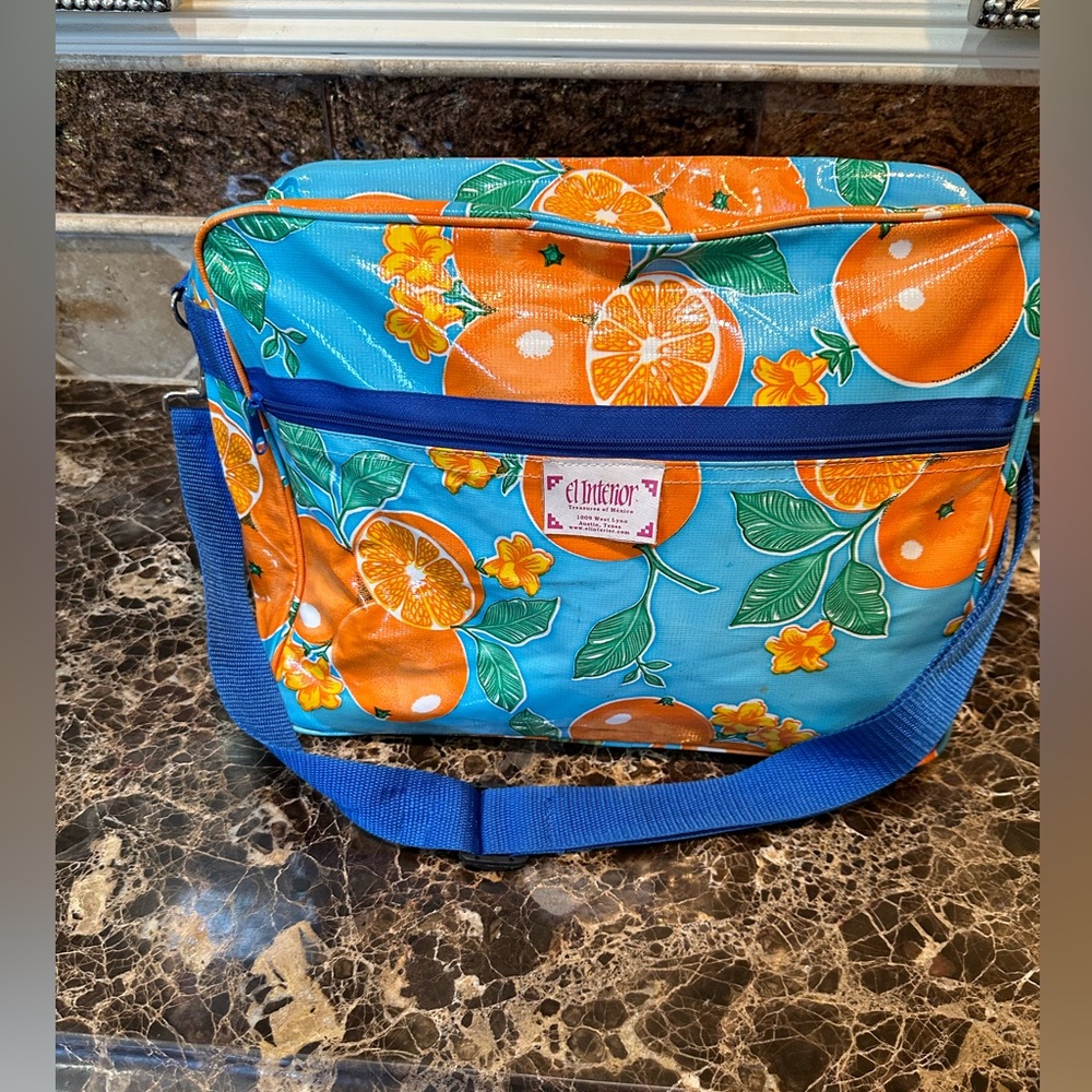 Colorful Citrus Print Oilcloth Tote Bag - Picture 8 of 10